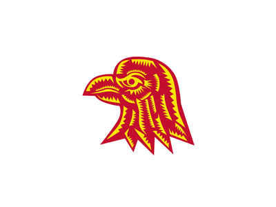 鹰头侧木刻(Eagle Head Side Woodcut)