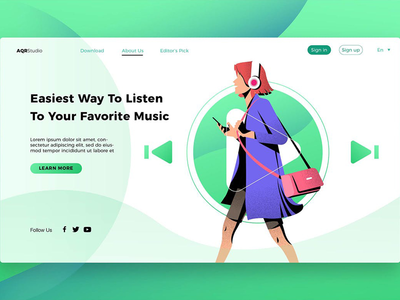 Easy Music - 横幅和登陆页面(Easy Music - Banner & Landing Page)
