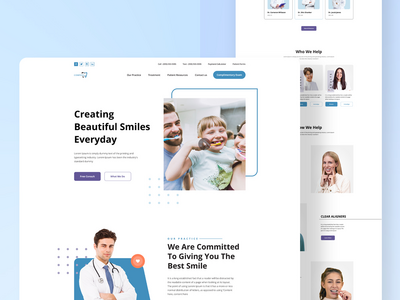牙科保健网页模板(Dental Health Care Web Template)
