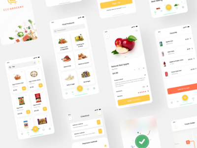ECO Grocery App UI 套件(ECO Grocery App UI Kits)