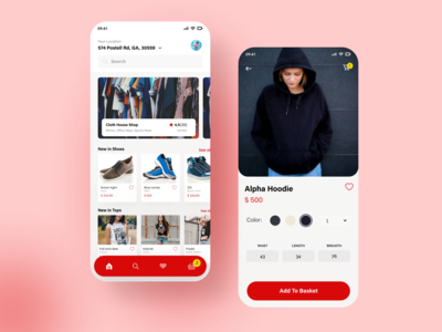电子商务应用程序界面(E-Commerce App UI)