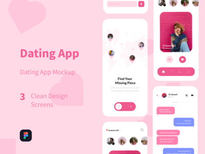 约会应用程序 UI 工具包模板(Dating App UI Kit Template)