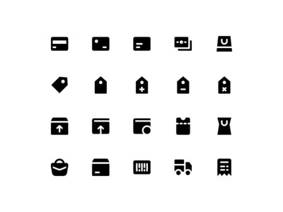 电子商务在线商店图标集矢量(Ecommerce online shop icon set vector)