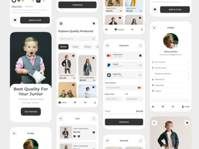 电子商务儿童商店应用概念(E-Commerce Kids Store App Concept)