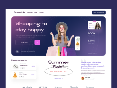 购物电商登陆页面ui(Shopping e-commerce landing page ui)