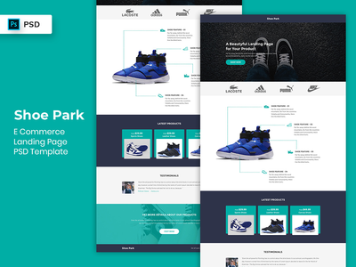电子商务登陆页面 PSD Template-02(Ecommerce Landing Page PSD Template-02)