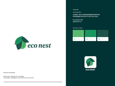 生态巢标志设计模板(Eco Nest Logo Design Template)