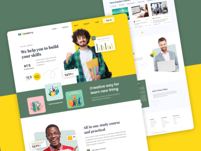 教育，学习，学院，网站用户界面，网页设计用户界面/用户体验，(Education, Learning, Academy, Website UI, Webdesign UI/UX,)