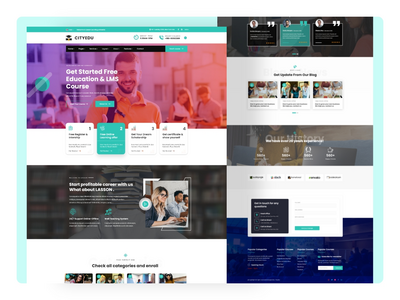 教育网站登陆页面设计(Education Website Landing Page Design)