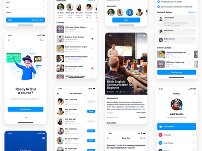 Edulake - Figma 的在线课程移动 UI 套件(Edulake - Online Course mobile UI Kit for Figma)