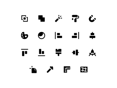 设计艺术图标集矢量隔离(Design Art Icon Set vector isolated)