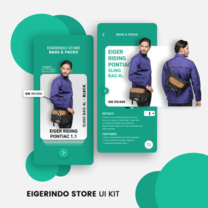 Eigerindo Store Bags and Packs UI 套件(Eigerindo Store Bags and Packs UI Kit)