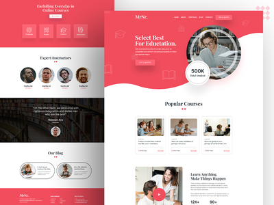 电子学习登陆页面模板 - 教育模板(eLearning Landing Page Template - Education Template)