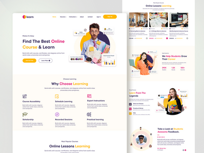 电子学习登陆页面(e learning landing page)