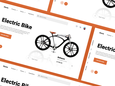 电动自行车商店网络英雄(Electric bike Shop Web hero)