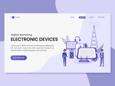 电子设备数字营销登陆页面(Electronic Devices Digital Marketing Landing Page)