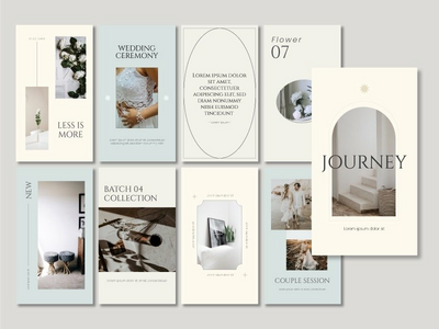 优雅简约的白色蓝色社交媒体肖像模板(Elegant simple white blue social media portrait template)