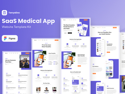TanyaDoc SaaS 医疗应用程序网站模板(TanyaDoc SaaS Medical App Website Template)