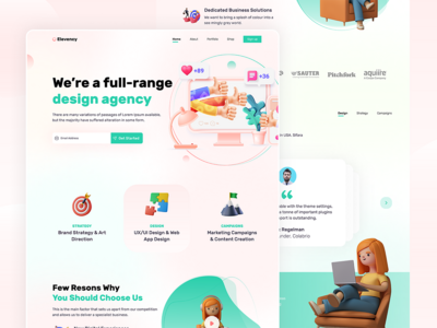 代理登陆页面设计(Agency landing page design)