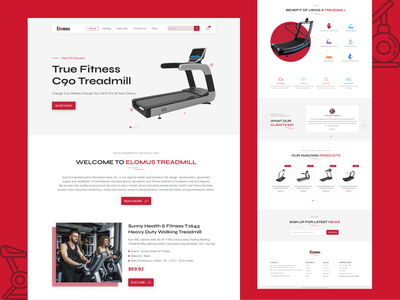 跑步机网店登陆页面(Treadmill online shop landing page)
