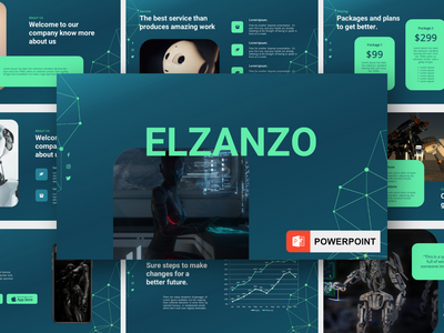 Elzanzo - 人工智能演示模板(Elzanzo - Artificial Intelligence PresentationTemplate)