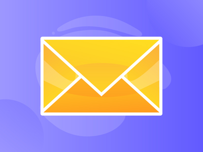 圆形图标的电子邮件(Email with gradient icon)