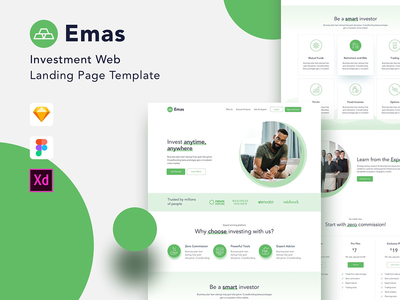 Emas - 投资网站登陆页面(Emas - Investment Website Landing Page)