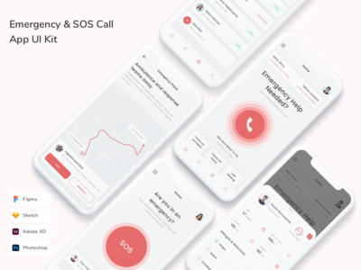 紧急和 SOS 呼叫应用程序 UI 套件(Emergency & SOS Call App UI Kit)