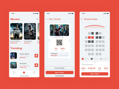 电影票预订移动应用程序(Movie Ticket Booking Mobile App)