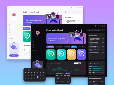 员工面板和分析仪表板设计(Employee Panels & Analytics Dashboard Design)