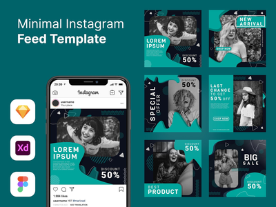女性时尚 Instagram 帖子(Woman Fashion Instagram Post)