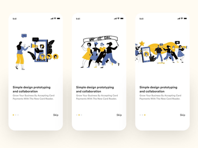 入职屏幕插图(Onboarding Screens Illustration)