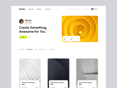 Enefty - NFT 网站 UI 工具包（收集器详细信息）(Enefty - NFT Website UI Kit (Collector Detail))