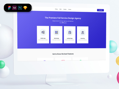 设计机构登陆页面模板(Design Agency Landing Page Template)