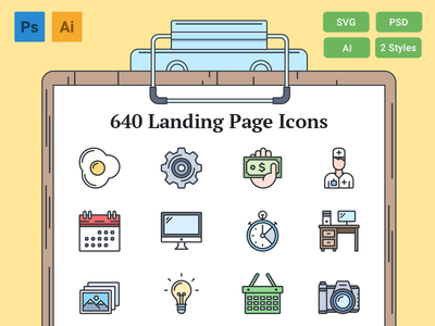 史诗般的着陆图标(Epic Landing Icons)