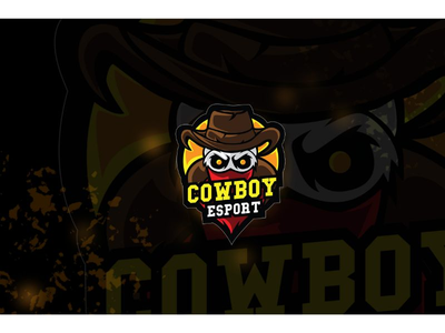 电子竞技标志牛仔(Esport Logo Cowboy)