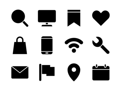 基本图标集字形 01(Essential Icon Set Glyph 01)
