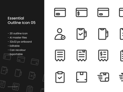 基本大纲图标 05(Essential Outline Icon 05)