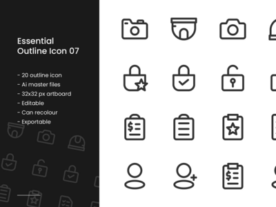 基本大纲图标 07(Essential Outline Icon 07)