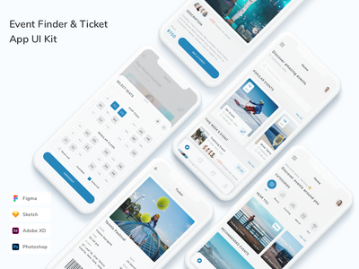事件查找器和票务应用程序 UI 套件(Event Finder & Ticket App UI Kit)