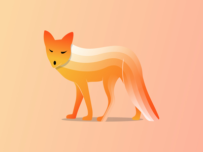 狐狸标志设计，狐狸插图(Fox logo design,fox illustration)