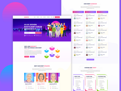 会议、活动PSD模板(Conference, event PSD Template)