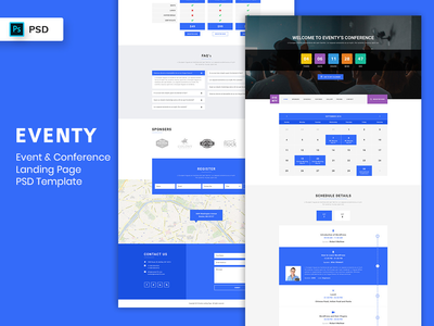 活动和会议登陆页面 PSD Template-03(Event & Conference Landing Page PSD Template-03)