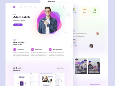 设计师作品集网页模板(Designer Portfolio Web Template)