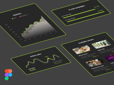 事件管理 UI 组件深色主题(Event Management UI Components Dark Theme)