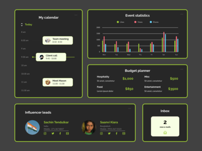 事件管理 UI 组件(Event Management UI Components)