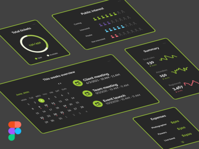 事件管理 UI 组件深色模式(Event Management UI Components Dark Mode)