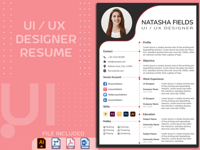 设计师专业简历/简历模板(Designer Professional CV / Resume Template)