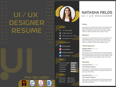 设计师专业简历/简历模板(Designer Professional CV / Resume Template)