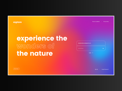 探索 - 登录屏幕模板(Explore - Login Screen Template)